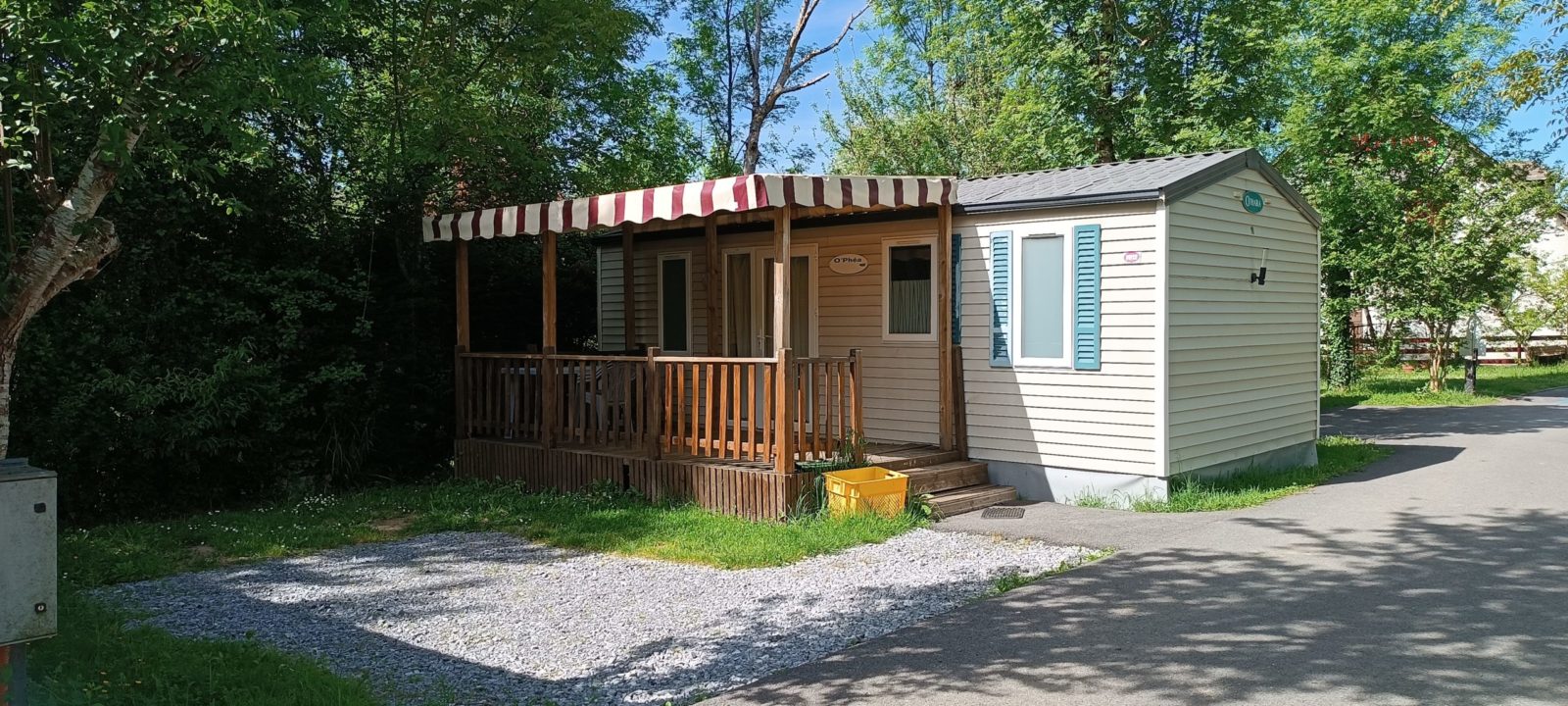 Mobil-home Ohara 734 grande terrasse couverte avec parking